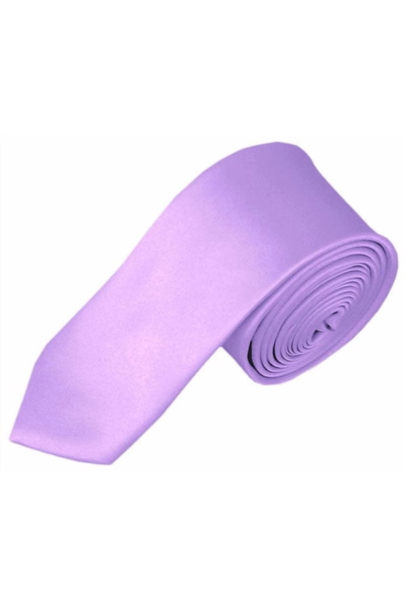 Solid Lavender Skinny Men's Necktie