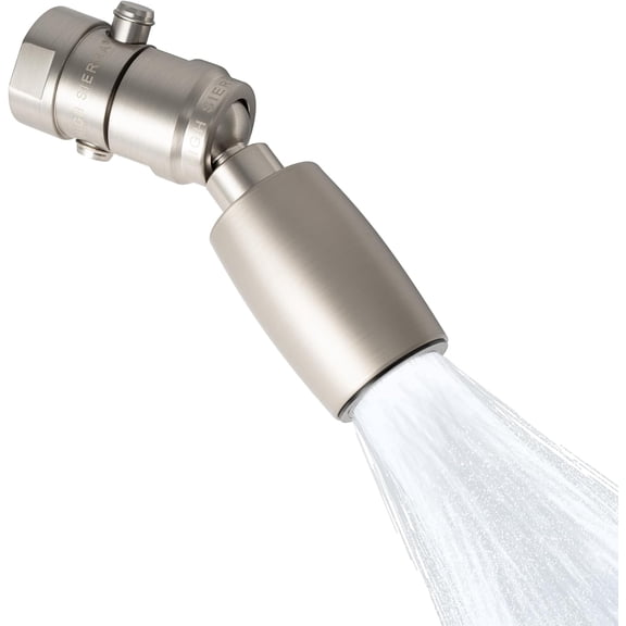 Solid Lead-Free Metal 1.25 GPM Award Winning. Ultra Low Flow Shower Head with Trickle Valve. Patented Nozzle Never Clogs - Matte Black Finish