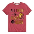 thumbnail image 1 of Solid Light - All I Need Is Pizza And Jesus - Toddler Short Sleeve Tee, 1 of 4