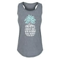 thumbnail image 1 of Solid Light - Be A Pineapple - Women's Racerback Tank, 1 of 5