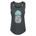 thumbnail image 1 of Solid Light - Be A Pineapple - Women's Racerback Tank, 1 of 5