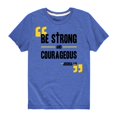 thumbnail image 1 of Solid Light - Be Strong And Courageous Joshua - Toddler Short Sleeve Tee, 1 of 4