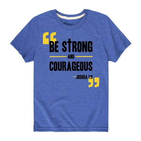 Solid Light - Be Strong And Courageous Joshua - Youth Short Sleeve Tee