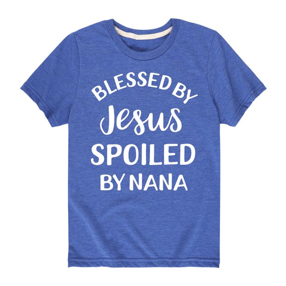 Solid Light - Blessed By Jesus Nana - Toddler Short Sleeve Tee