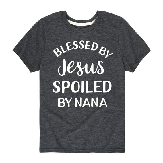 Solid Light - Blessed By Jesus Nana - Toddler Short Sleeve Tee