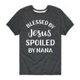 thumbnail image 1 of Solid Light - Blessed By Jesus Nana - Youth Short Sleeve Tee, 1 of 5