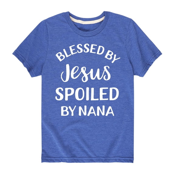 Solid Light - Blessed By Jesus Nana - Youth Short Sleeve Tee