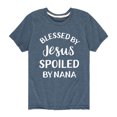 thumbnail image 1 of Solid Light - Blessed By Jesus Nana - Youth Short Sleeve Tee, 1 of 5