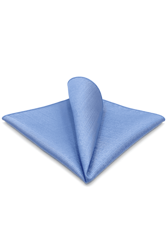 Solid Light Blue Azure Silk Pocket Squares for Men Business Wedding