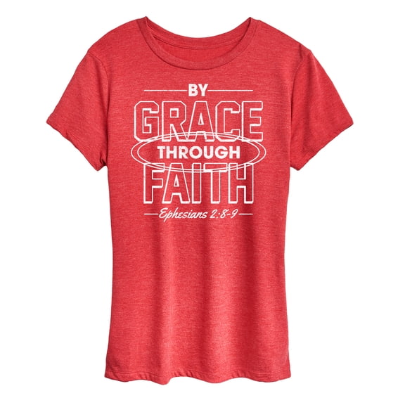 Solid Light - By Grace Through Faith - Ephesians 2:8-9 - Women'S Short Sleeve Graphic T-Shirt