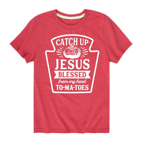 Solid Light - Catch Up With Jesus - Toddler Short Sleeve Tee