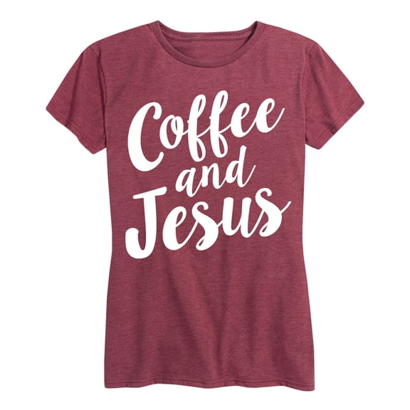 Solid Light - Coffee And Jesus - Women's Short Sleeve Graphic T-Shirt
