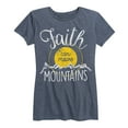 thumbnail image 1 of Solid Light - Faith Can Move Mountains - Women's Short Sleeve Graphic T-Shirt, 1 of 5