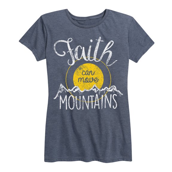 Solid Light - Faith Can Move Mountains - Women's Short Sleeve Graphic T-Shirt