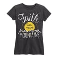 thumbnail image 1 of Solid Light - Faith Can Move Mountains - Women's Short Sleeve Graphic T-Shirt, 1 of 5