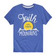 thumbnail image 1 of Solid Light - Faith Can Move Mountains - Youth Short Sleeve Tee, 1 of 5