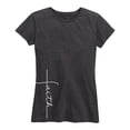 thumbnail image 1 of Solid Light - Faith Cross Side Hit - Women's Short Sleeve Graphic T-Shirt, 1 of 5