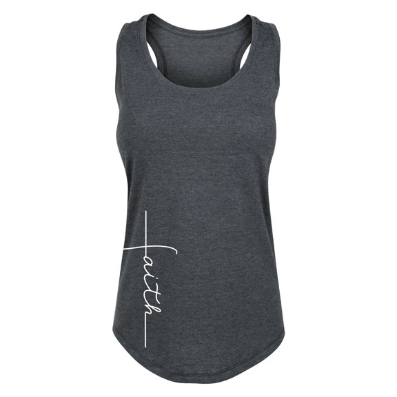 Solid Light - Faith Cross - Women's Racerback Tank