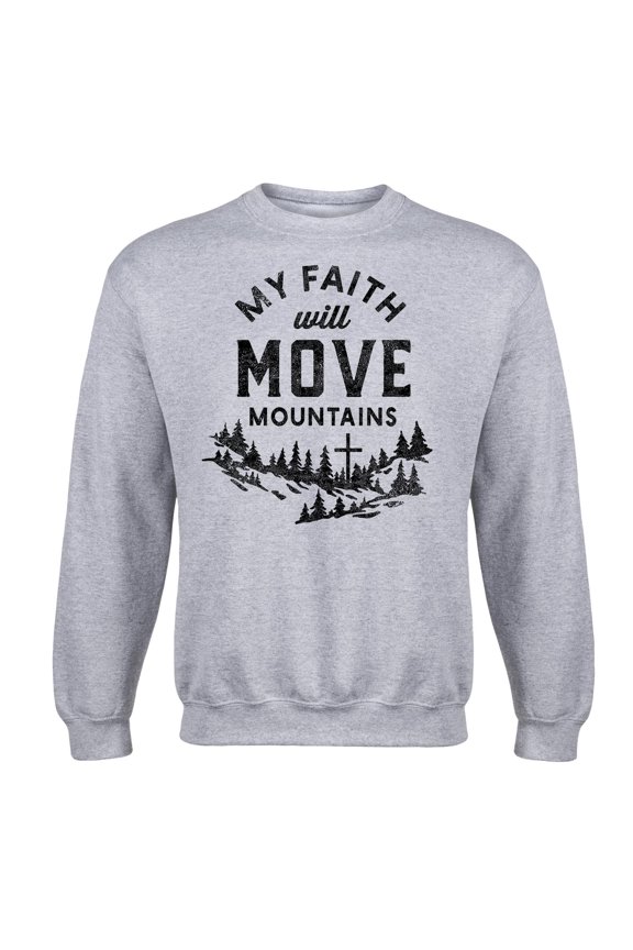 - Faith Move Mountains - Adult Crew Fleece