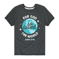 thumbnail image 1 of Solid Light - God So Loved World - Youth Short Sleeve Tee, 1 of 5