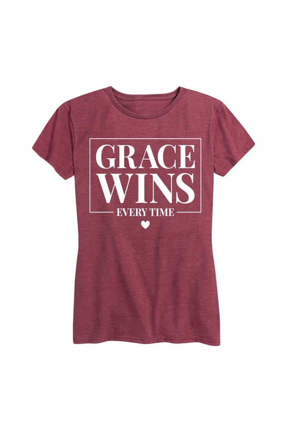 - Grace Wins Every Time - Women's Short Sleeve Graphic T-Shirt