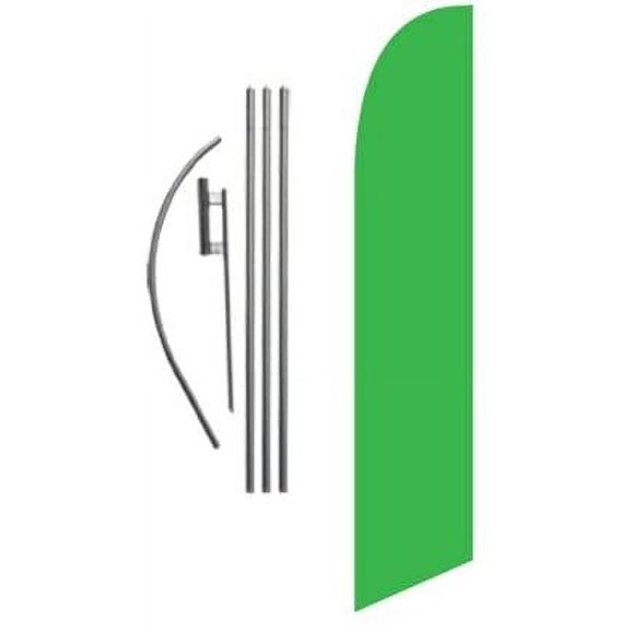 Solid Light Green Advertising Feather Banner Swooper Flag Sign with Flag Pole Kit and Ground Stake, Lime