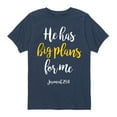 thumbnail image 1 of Solid Light - He Has Big Plans For Me - Toddler Short Sleeve Tee, 1 of 4