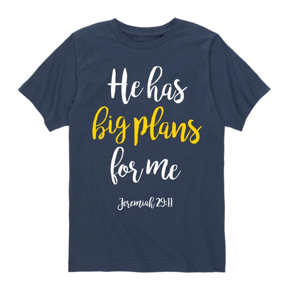 Solid Light - He Has Big Plans For Me - Toddler Short Sleeve Tee