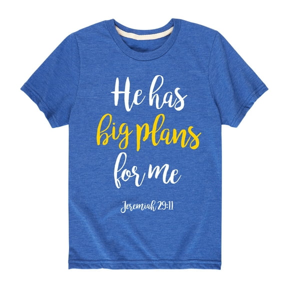 Solid Light - He Has Big Plans For Me - Youth Short Sleeve Tee