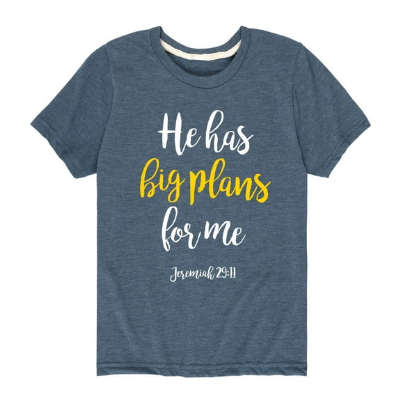 Solid Light - He Has Big Plans For Me - Youth Short Sleeve Tee