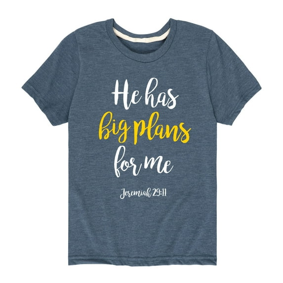 Solid Light - He Has Big Plans For Me - Youth Short Sleeve Tee