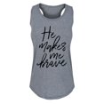 thumbnail image 1 of Solid Light - He Makes Me Brave - Women's Racerback Tank, 1 of 5