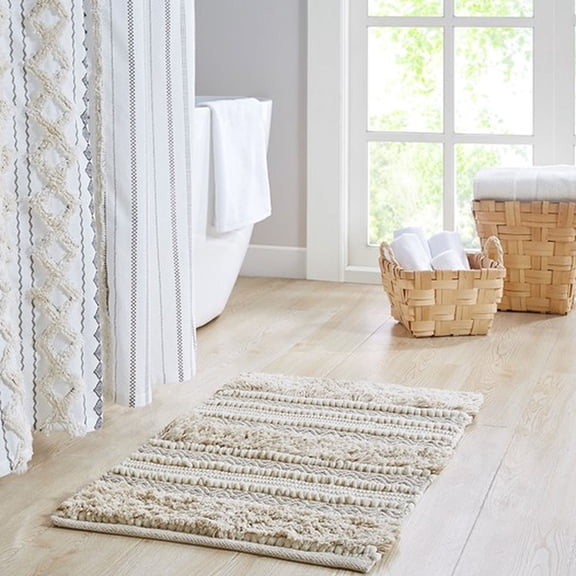 Solid Light Hue, Woven Technique | Bathroom Make - over, Easy to Wash