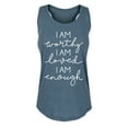 thumbnail image 1 of Solid Light - I Am Worthy Loved Enough - Women's Racerback Tank, 1 of 5