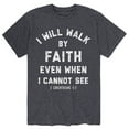 thumbnail image 1 of Solid Light - I Will Walk By Faith - Men's Short Sleeve Graphic T-Shirt, 1 of 5