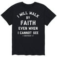 thumbnail image 1 of Solid Light - I Will Walk By Faith - Men's Short Sleeve Graphic T-Shirt, 1 of 5