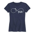 thumbnail image 1 of Solid Light - Infinity Symbol Faith Birds - Easter - Women's Short Sleeve Graphic T-Shirt, 1 of 5