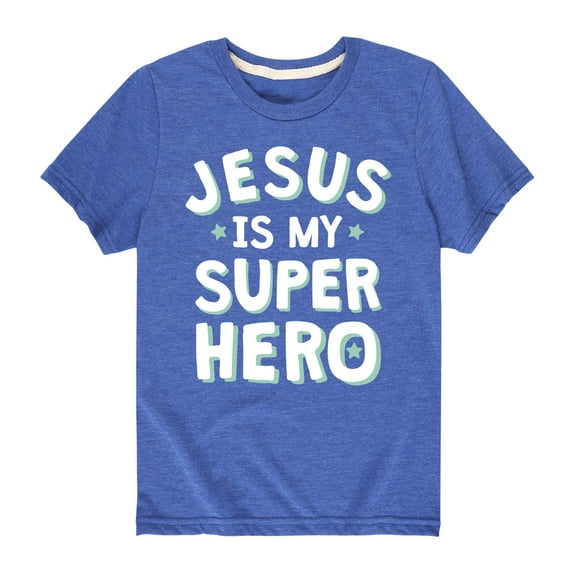 Solid Light - Jesus Is My Superhero - Youth Short Sleeve Tee