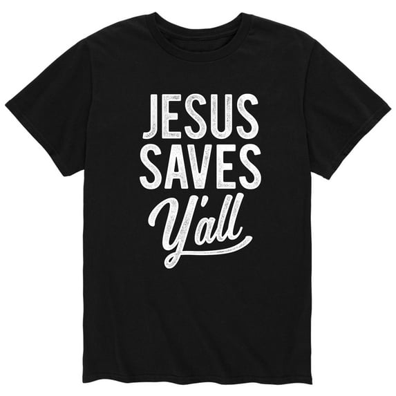 Solid Light - Jesus Saves Yall - Adult Short Sleeve Tee