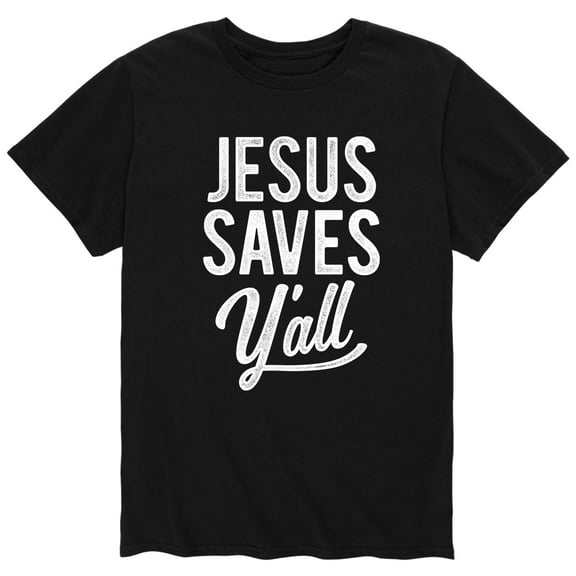 Solid Light - Jesus Saves Yall - Adult Short Sleeve Tee