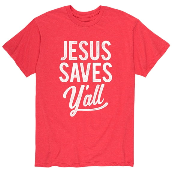 Solid Light - Jesus Saves Yall - Adult Short Sleeve Tee
