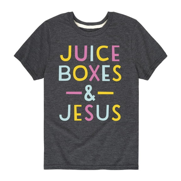 Solid Light - Juice Boxes And Jesus - Toddler Short Sleeve Tee