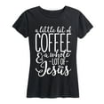 thumbnail image 1 of Solid Light - Little Bit Of Coffee Whole Lot Of Jesus - Women's Short Sleeve Graphic T-Shirt, 1 of 5