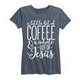 thumbnail image 1 of Solid Light - Little Bit Of Coffee Whole Lot Of Jesus - Women's Short Sleeve Graphic T-Shirt, 1 of 5