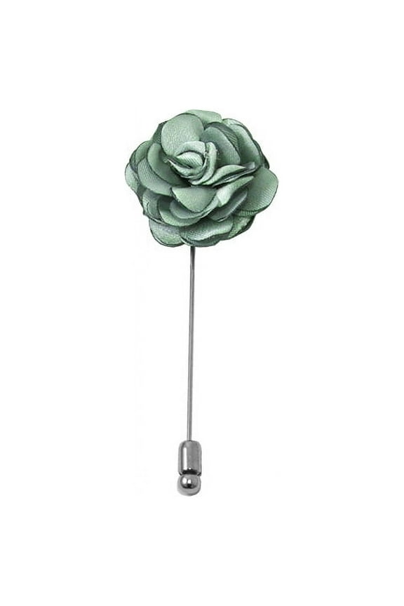 Solid Light Sage Green Floral Lapel Pin