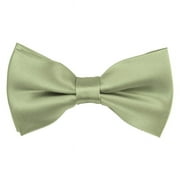 ROMARIO MANZINI Solid Light Sage Green Men's Pre-Tied Bow Tie