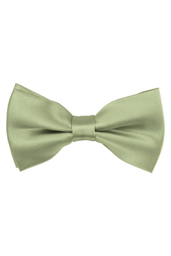 Solid Light Sage Green Men's Pre-Tied Bow Tie