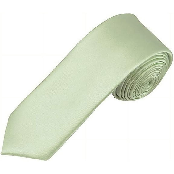 Solid Light Sage Green Skinny Men's Necktie