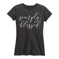 thumbnail image 1 of Instant Message - Simply Blessed - Women's Short Sleeve Graphic T-Shirt, 1 of 5