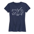 thumbnail image 1 of Instant Message - Simply Blessed - Women's Short Sleeve Graphic T-Shirt, 1 of 5